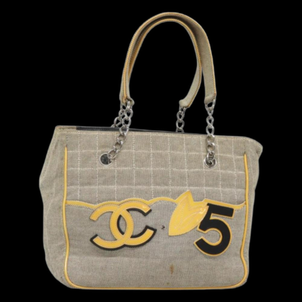 Beige Canvas Chanel Tote