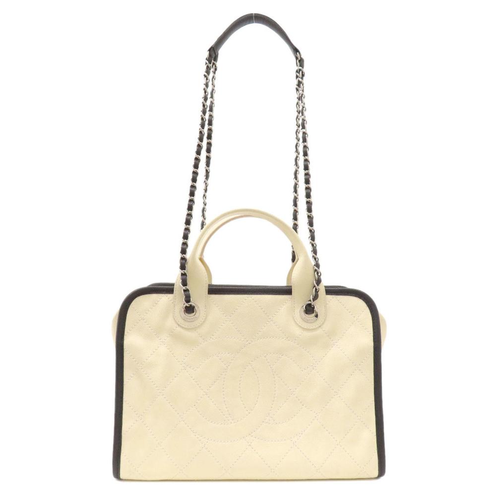 Beige Fabric Chanel Shoulder Bag
