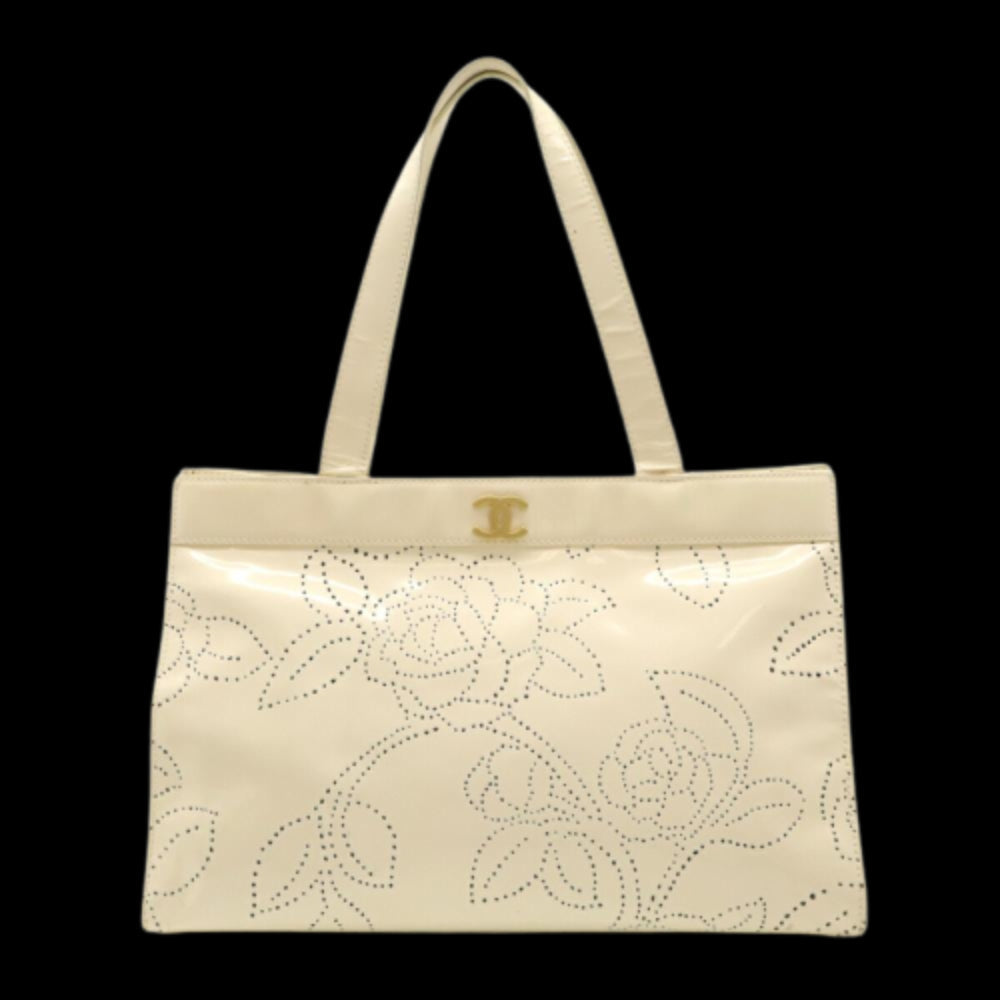Beige Leather Chanel Tote