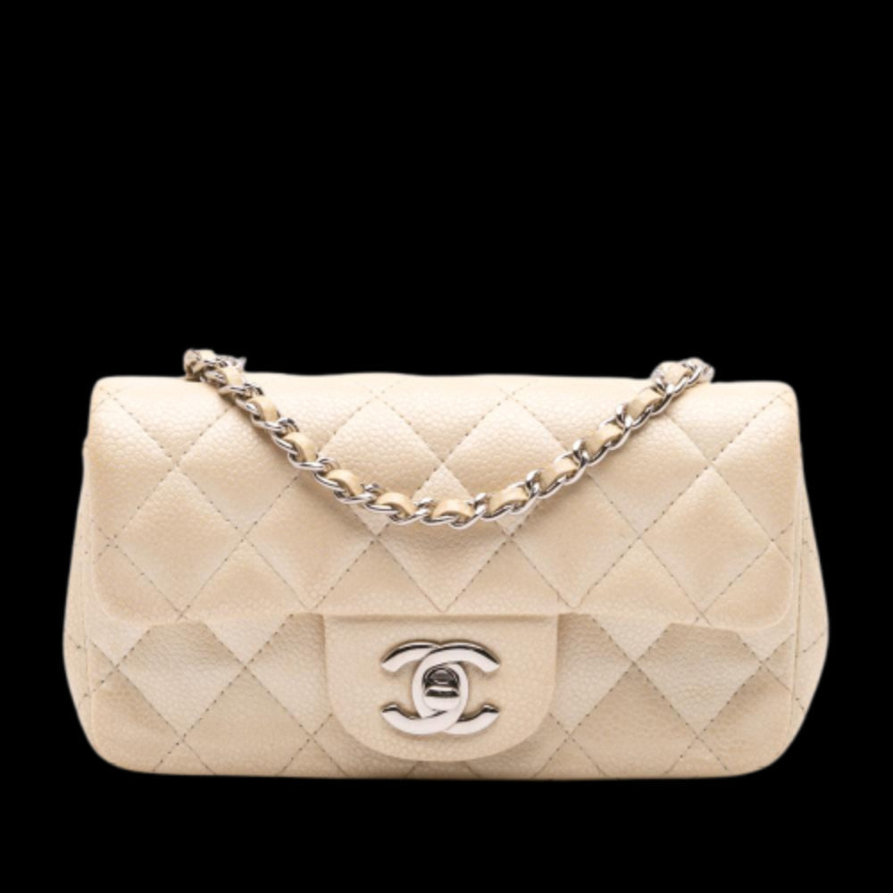 Beige Leather Chanel Flap Bag