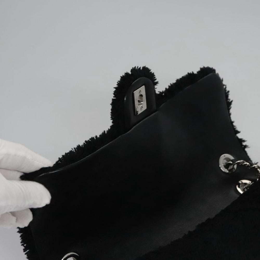 Black Canvas Chanel Flap Bag