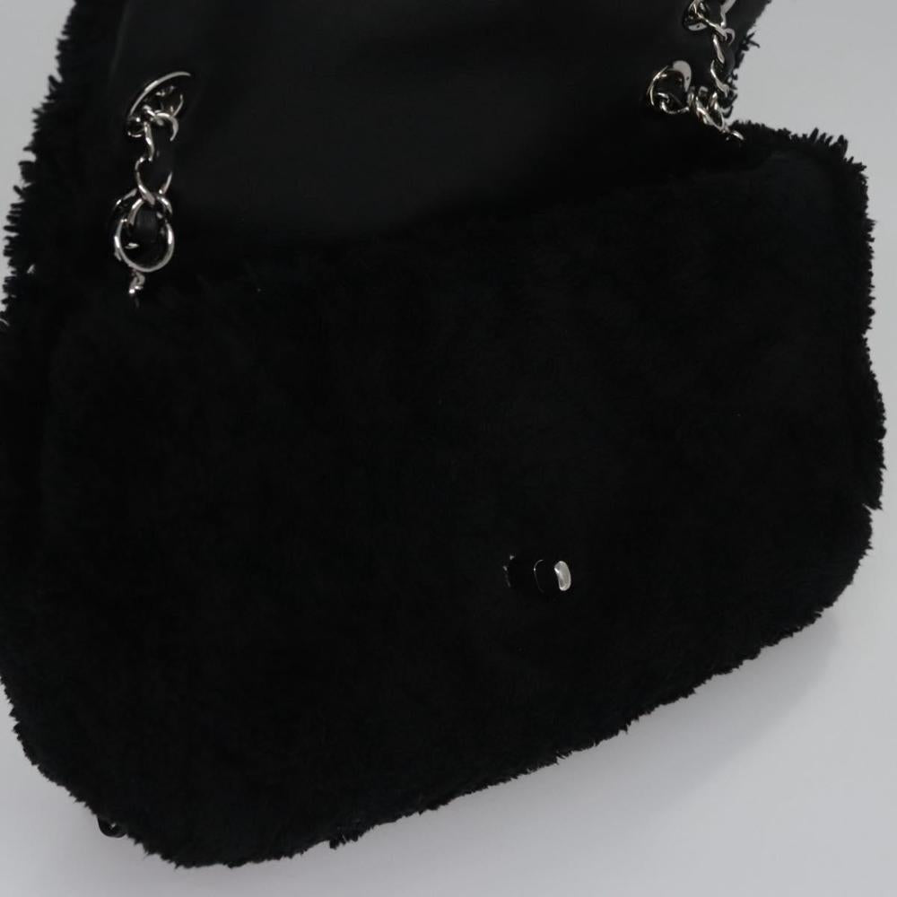 Black Canvas Chanel Flap Bag