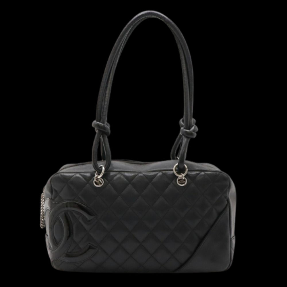Black Fabric Chanel Shoulder Bag