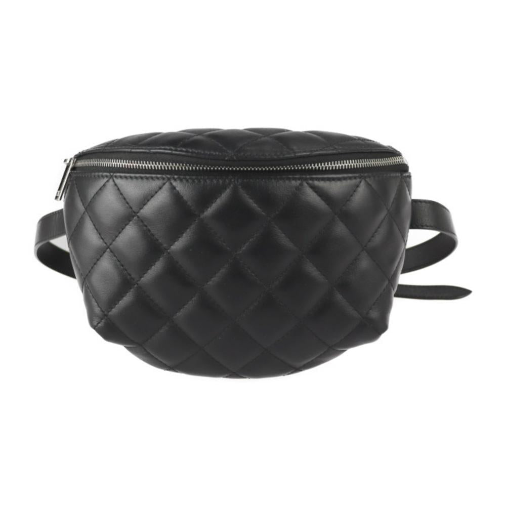 Black Fabric Chanel Belt Bag