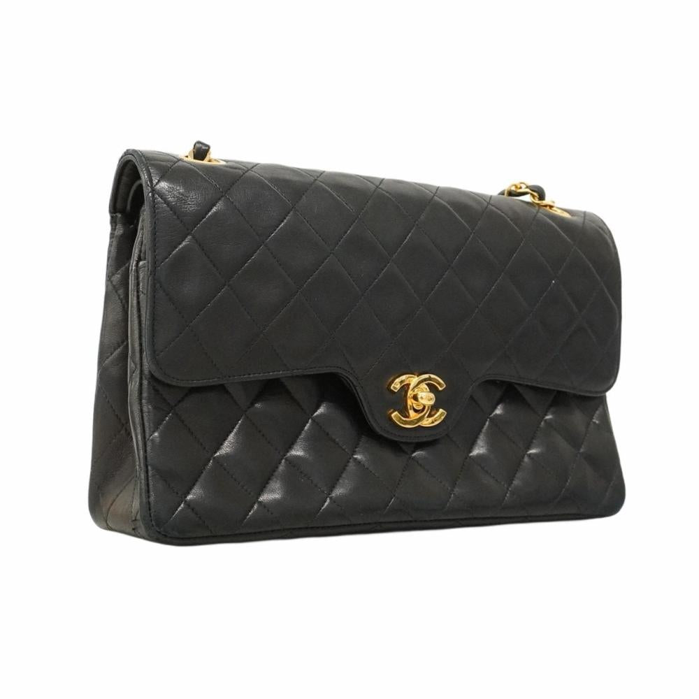 Black Fabric Chanel Flap Bag