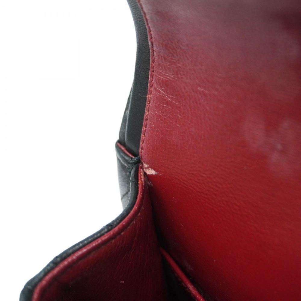 Black Leather Chanel Flap Bag