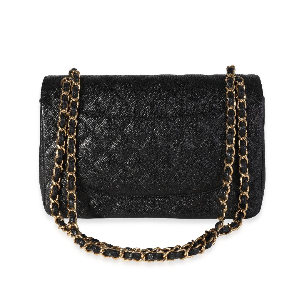 Black Leather Chanel Flap Bag