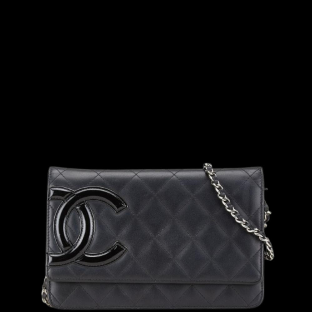 Black Leather Chanel Crossbody Bag