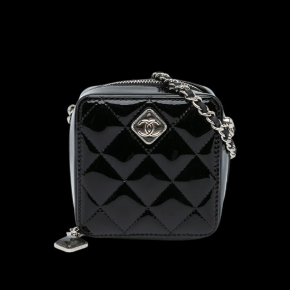 Black Leather Chanel Crossbody Bag