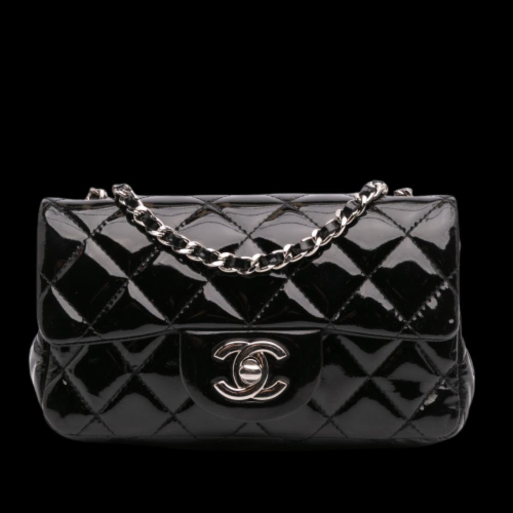 Black Leather Chanel Flap Bag