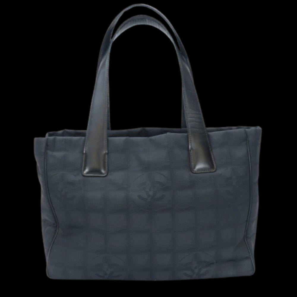 Black Leather Chanel Travel Line