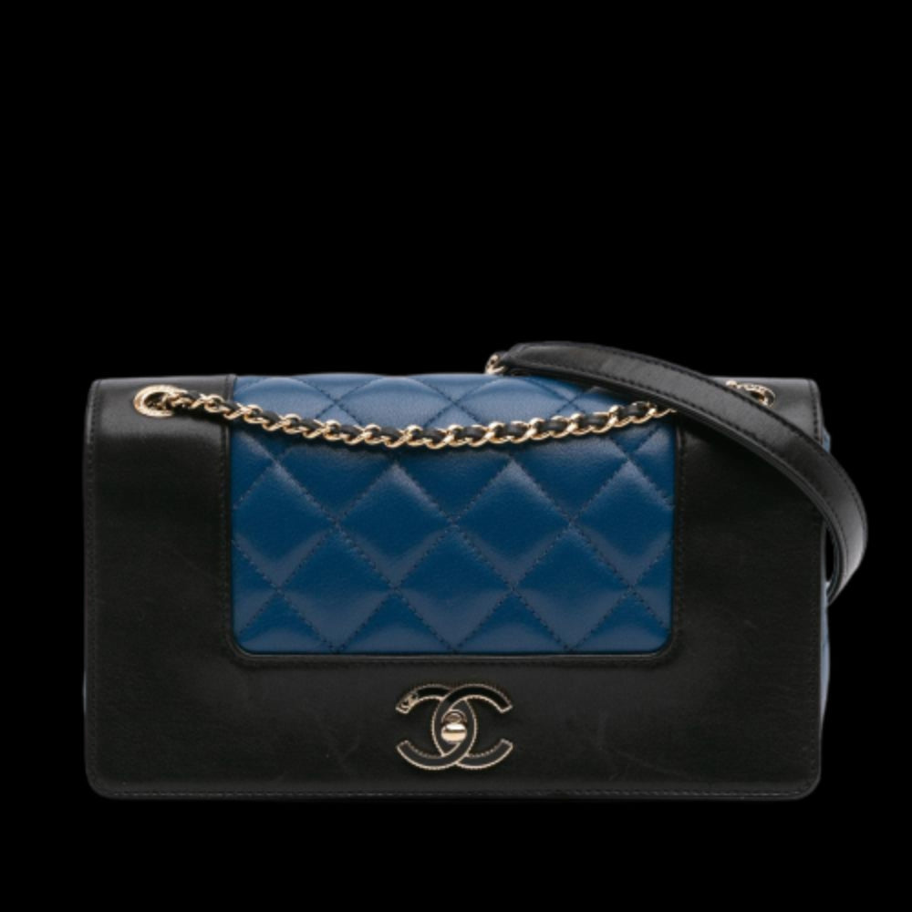 Black Leather Chanel Flap Bag