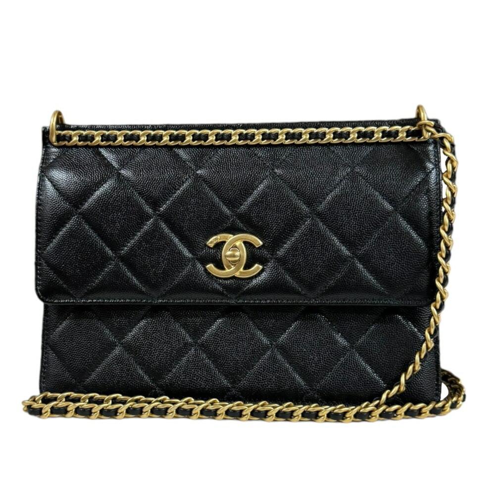 Black Leather Chanel Flap Bag