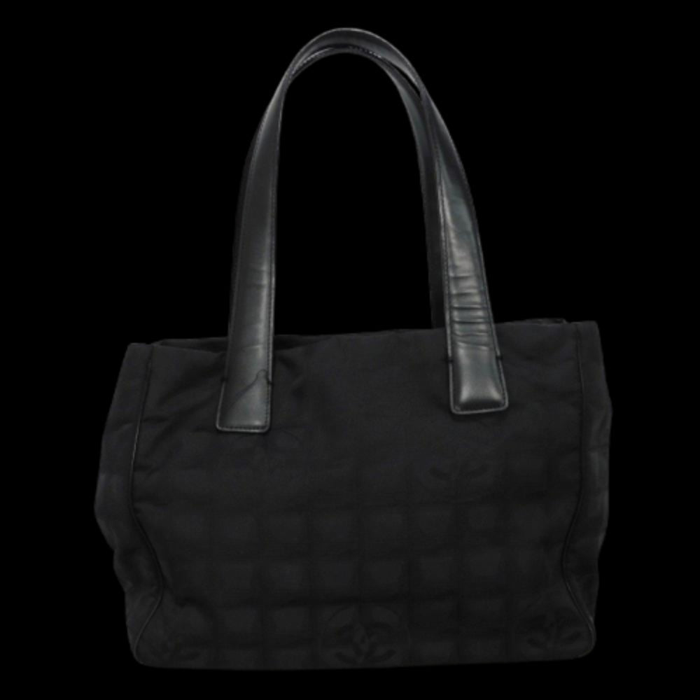 Black Leather Chanel Travel Line