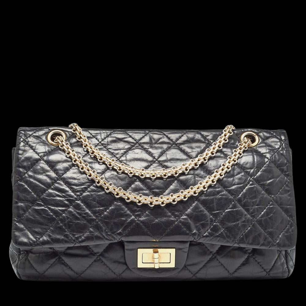 Black Leather Chanel Flap Bag
