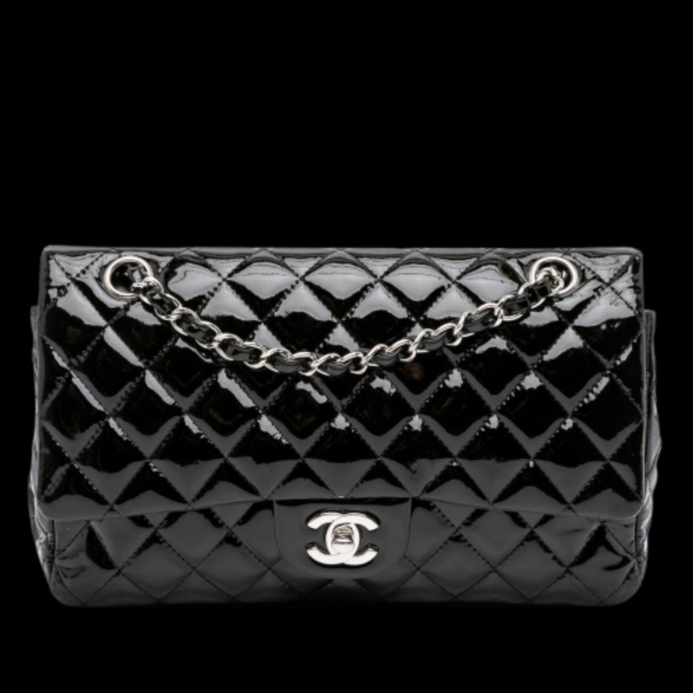 Black Leather Chanel Flap Bag