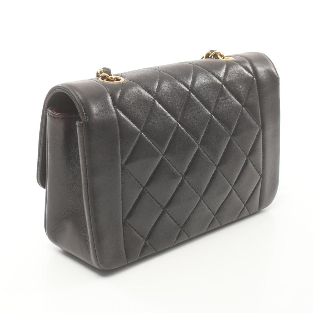 Black Leather Chanel Flap Bag