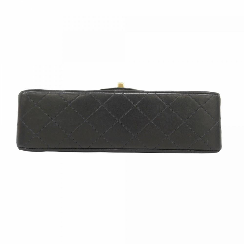 Black Leather Chanel Flap Bag