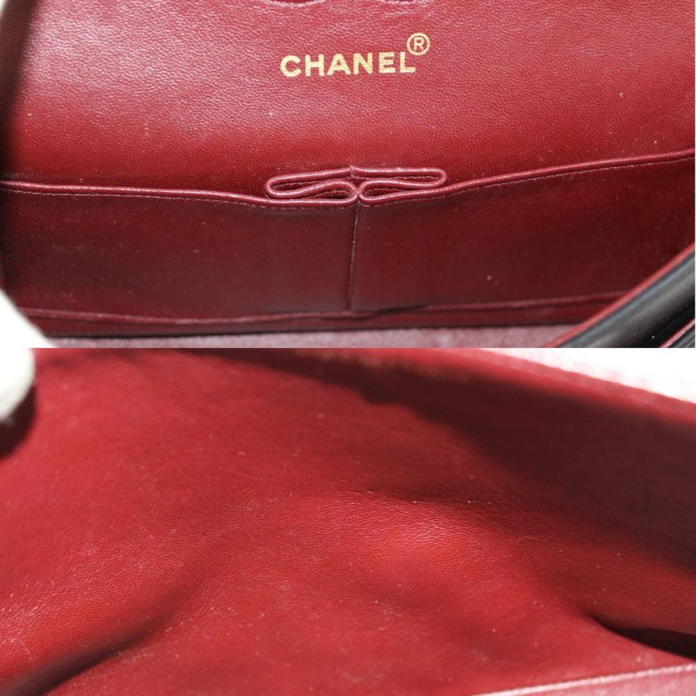 Black Leather Chanel Flap Bag