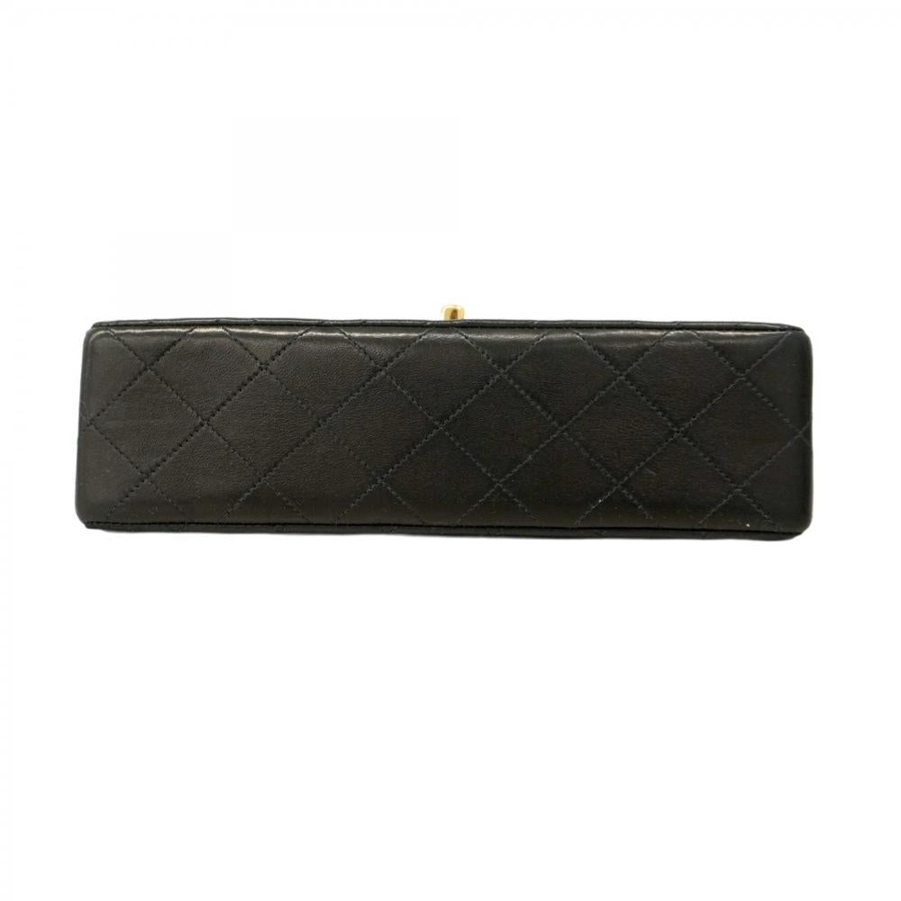 Black Leather Chanel Flap Bag