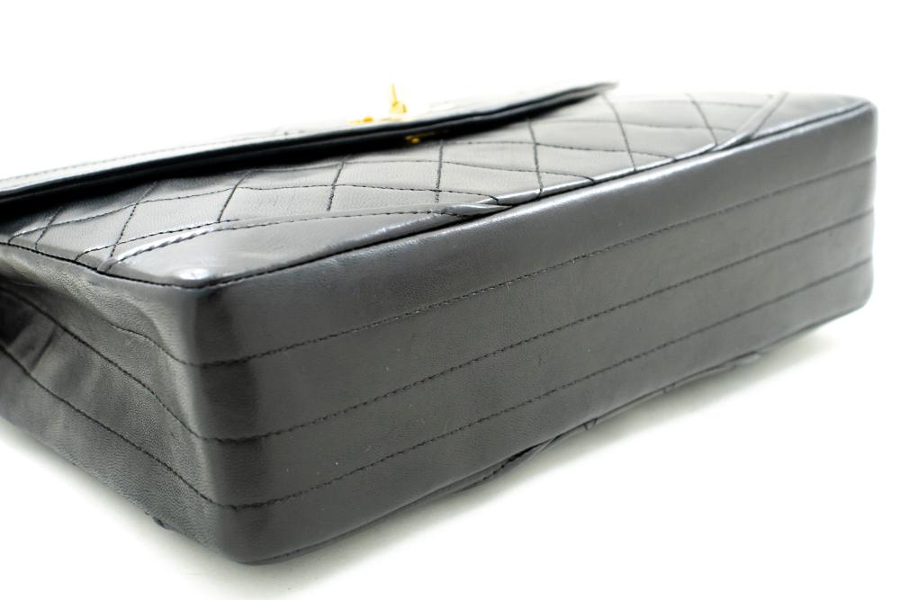 Black Leather Chanel Flap Bag