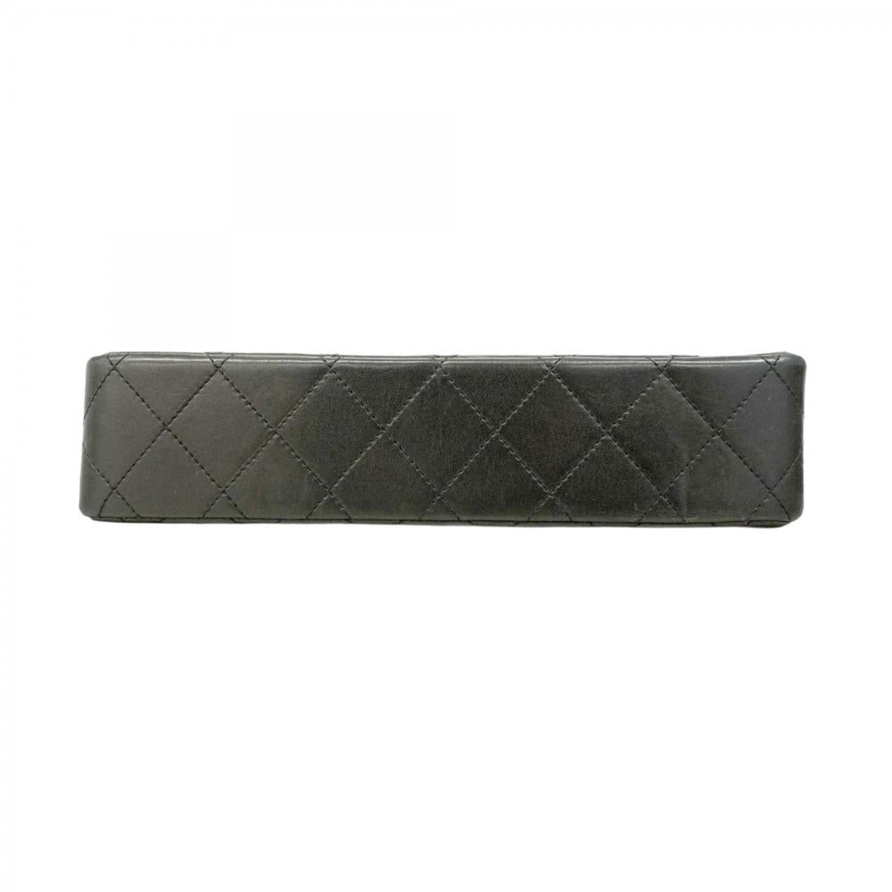 Black Leather Chanel Flap Bag