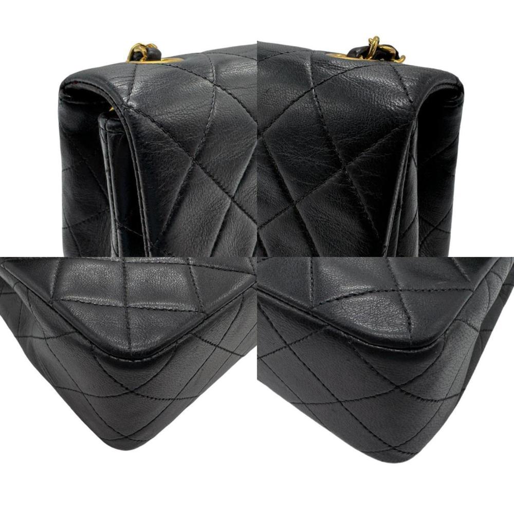 Black Leather Chanel Flap Bag