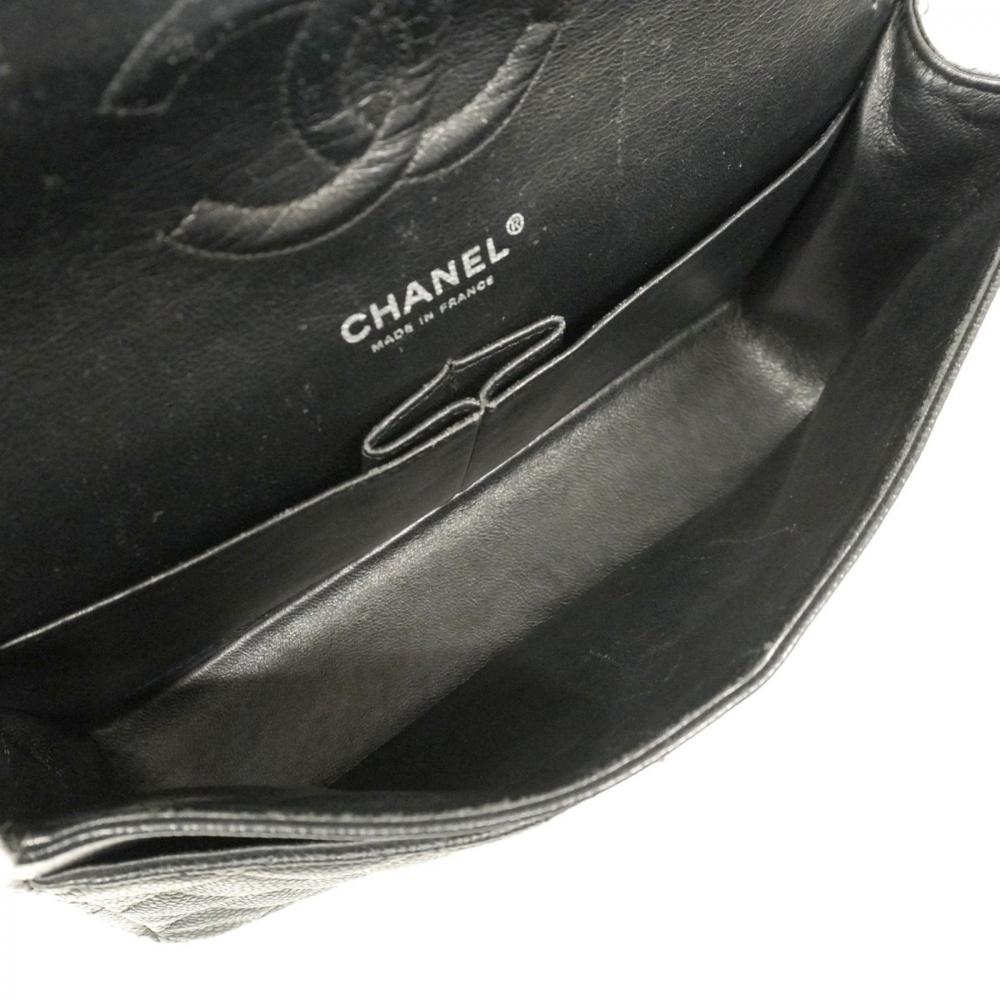 Black Leather Chanel Flap Bag