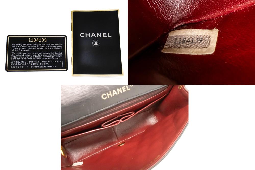 Black Leather Chanel Flap Bag