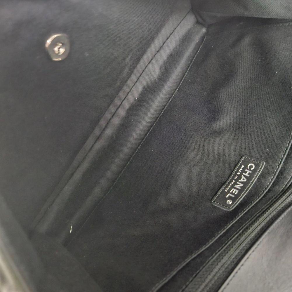 Black Leather Chanel Flap Bag