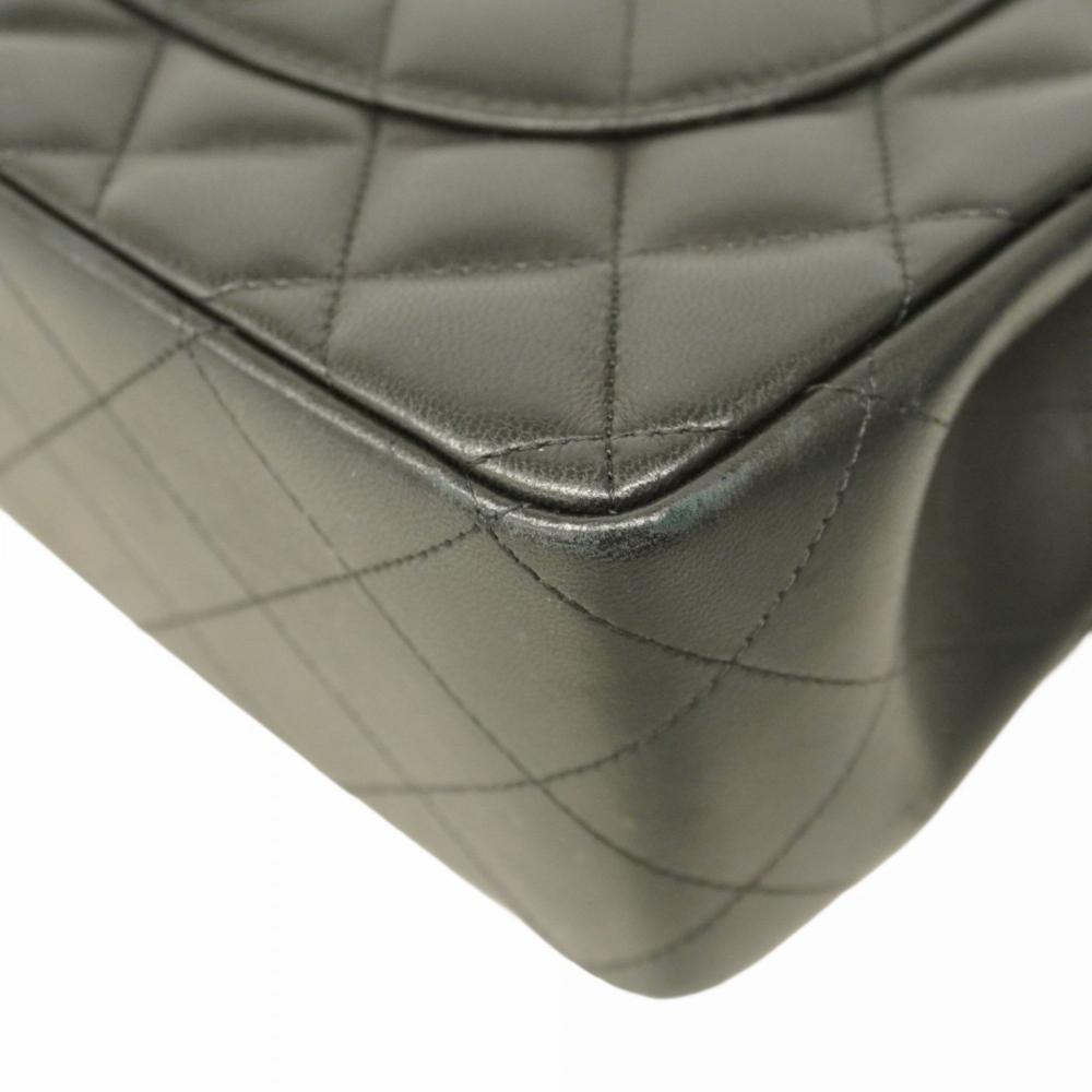 Black Leather Chanel Flap Bag