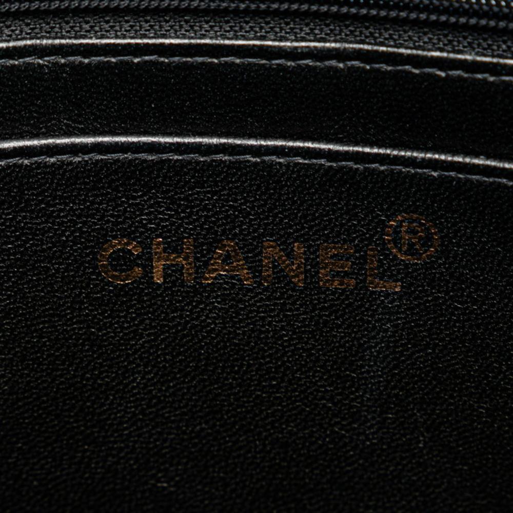 Black Leather Chanel Flap Bag