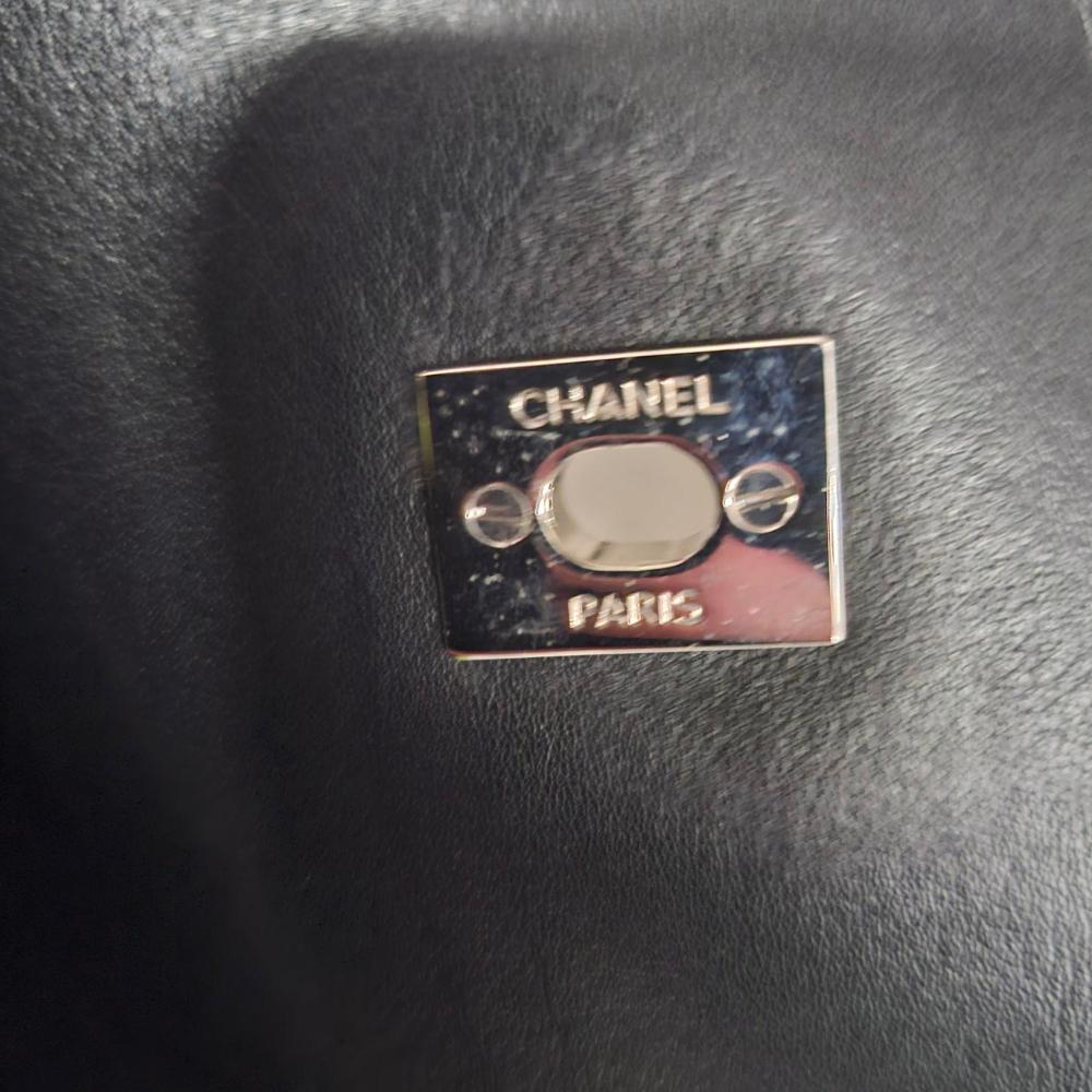 Black Leather Chanel Flap Bag