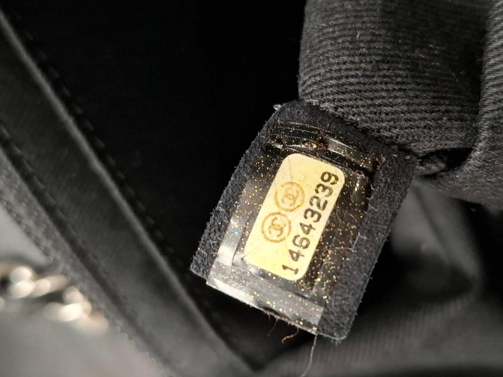 Black Leather Chanel Flap Bag