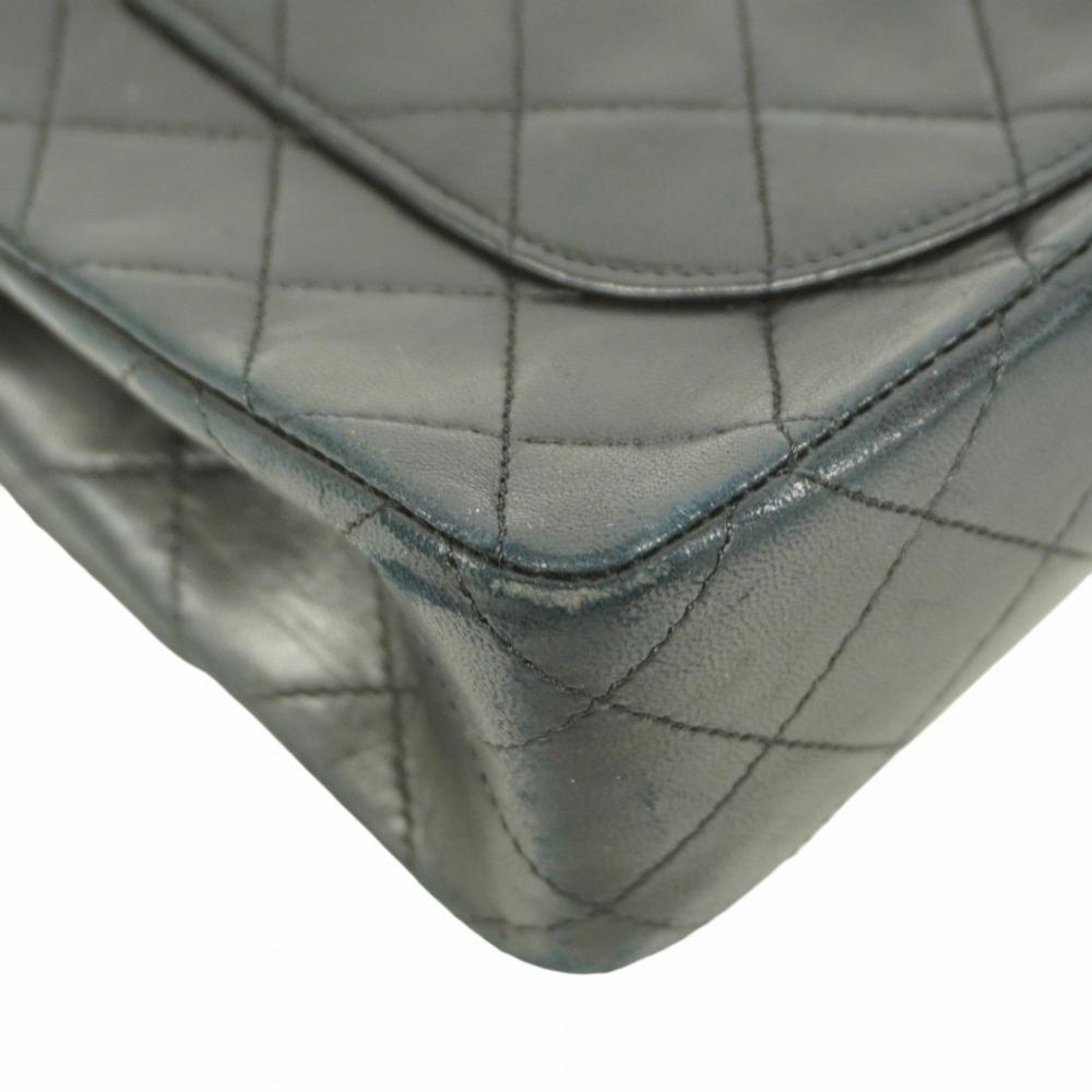 Black Leather Chanel Flap Bag