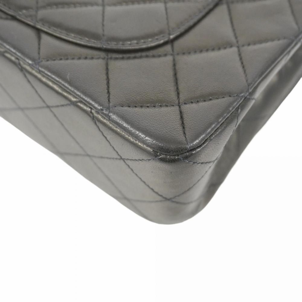 Black Leather Chanel Flap Bag