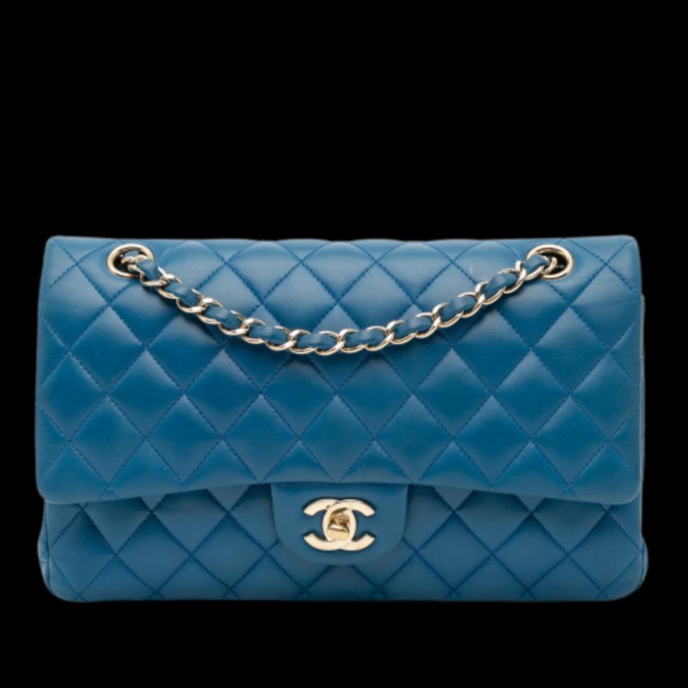 Blue Leather Chanel Flap Bag