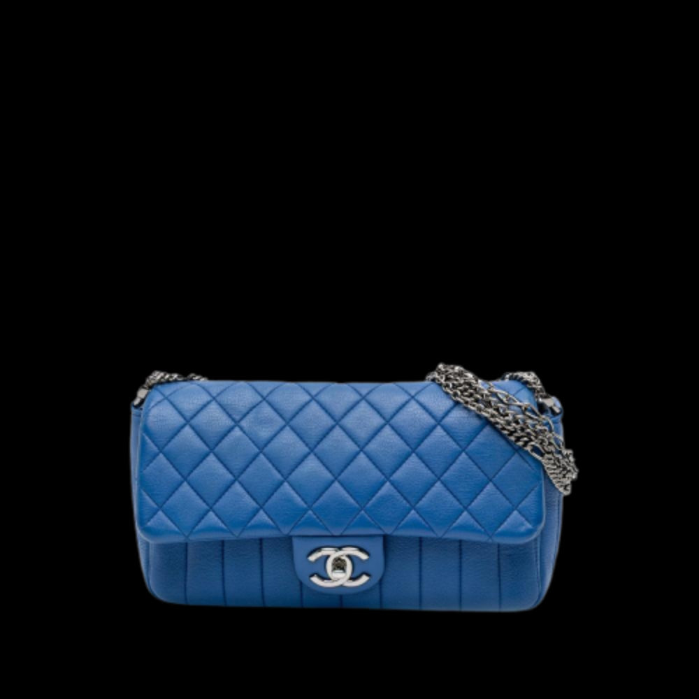 Blue Leather Chanel Flap Bag
