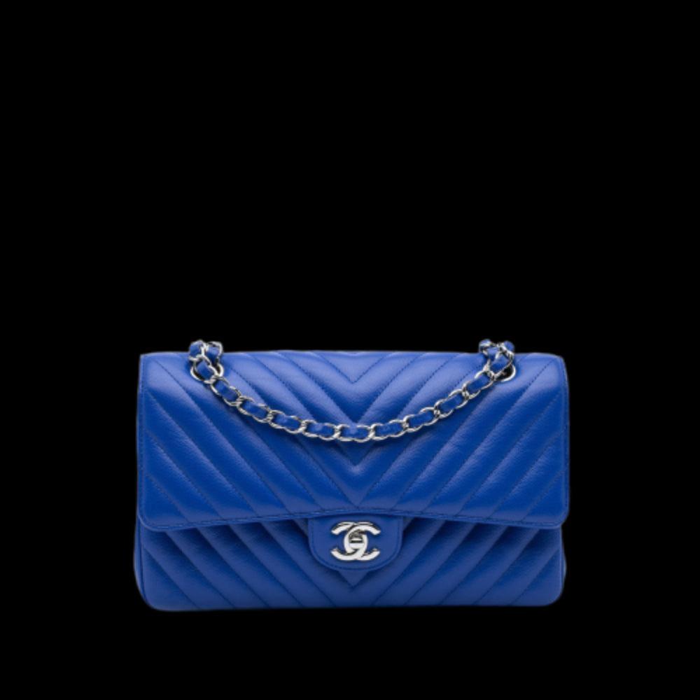 Blue Leather Chanel Flap Bag