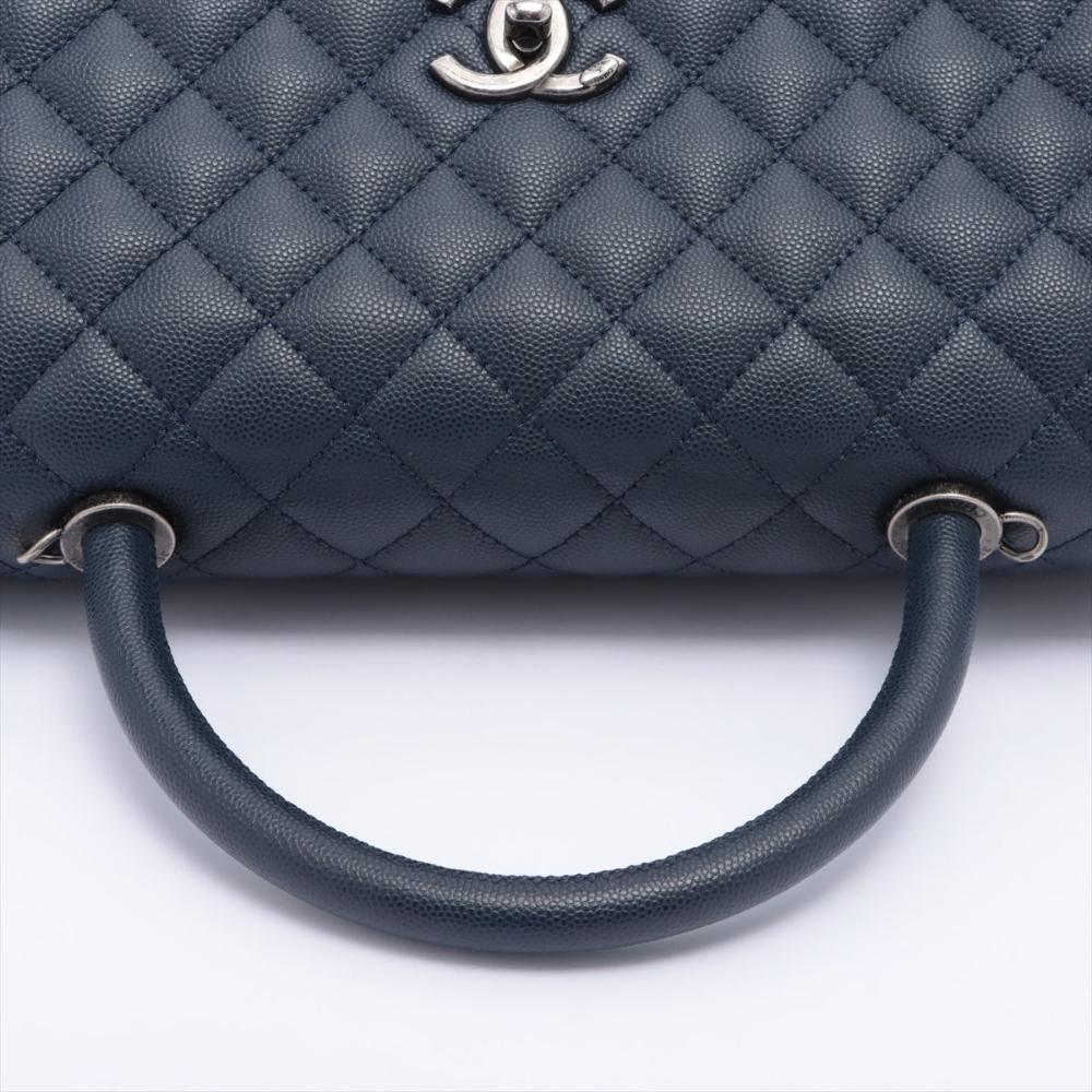 Blue Leather Chanel Flap Bag