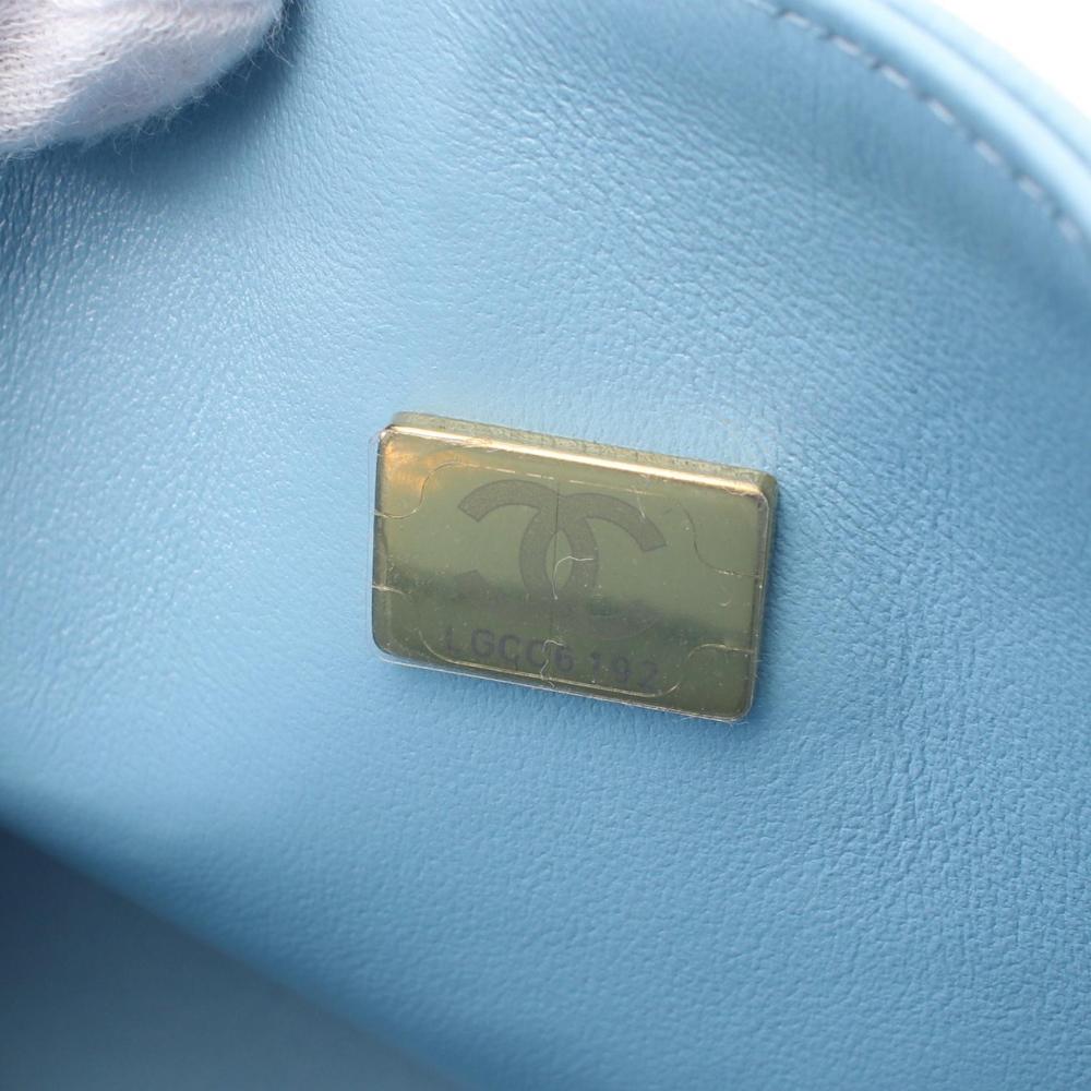 Blue Leather Chanel Flap Bag