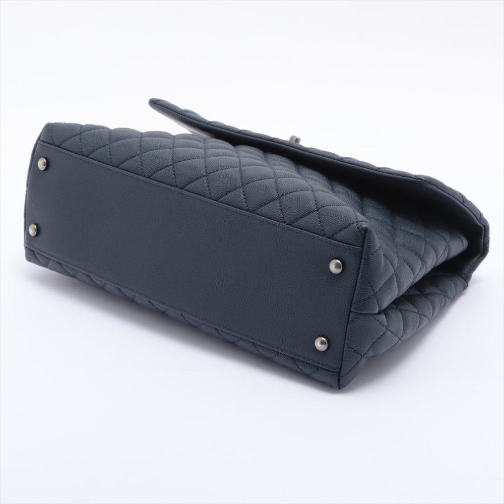 Blue Leather Chanel Flap Bag