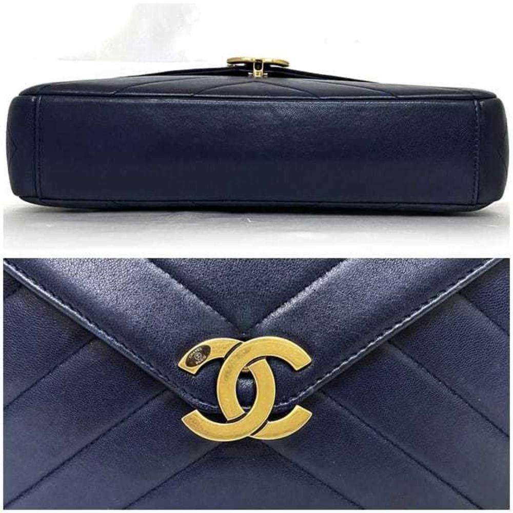 Blue Leather Chanel Flap Bag