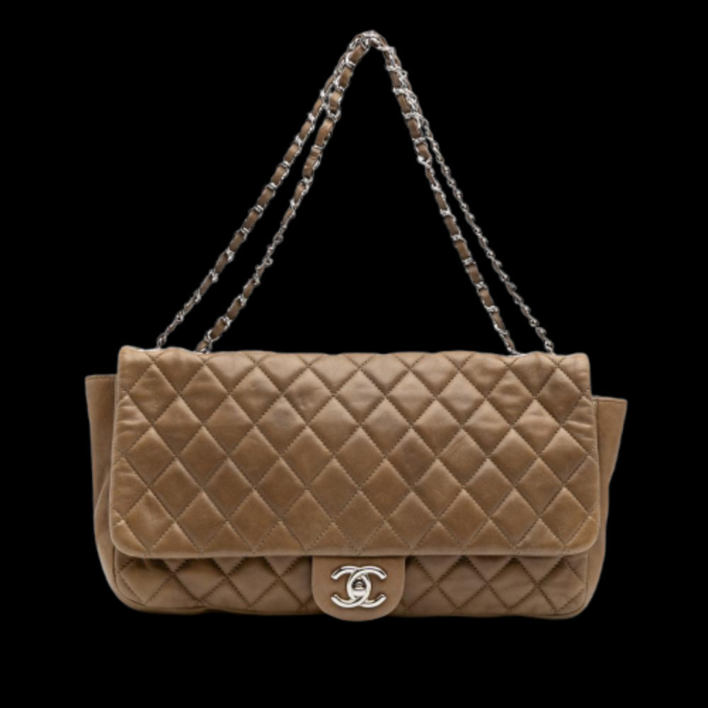 Brown Leather Chanel Flap Bag