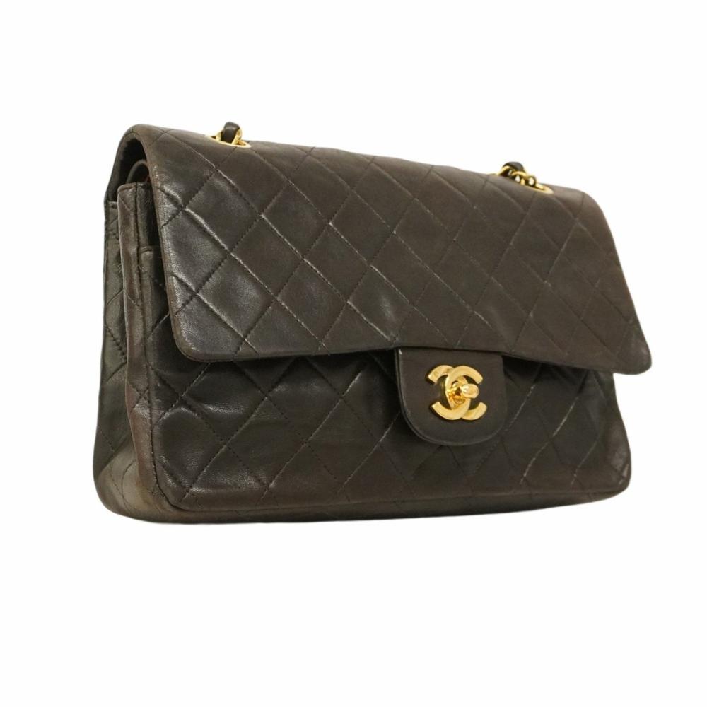 Brown Leather Chanel Flap Bag