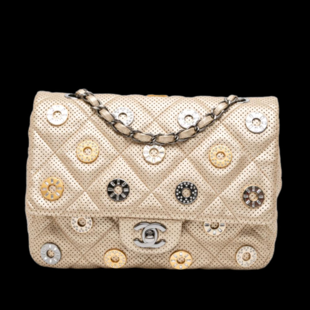 Gold Leather Chanel Flap Bag