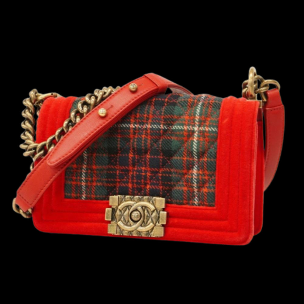 Green Leather Chanel Shoulder Bag