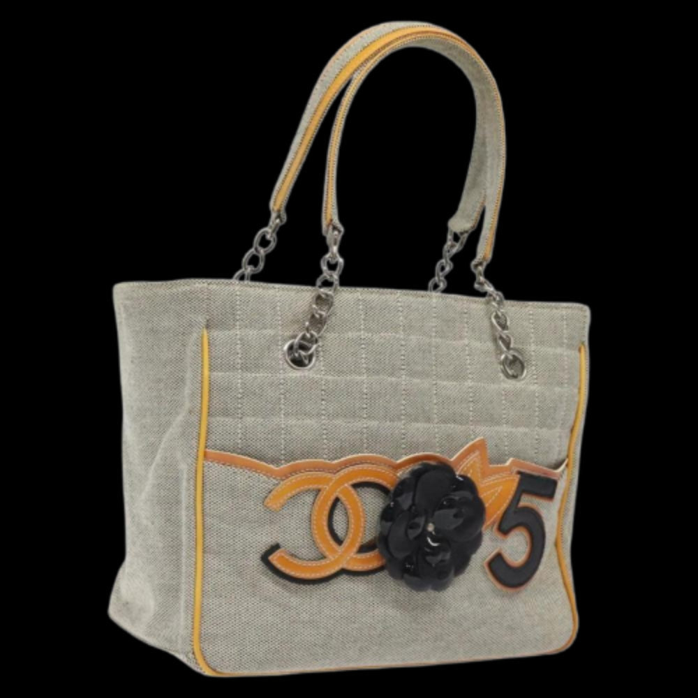 Grey Canvas Chanel Tote