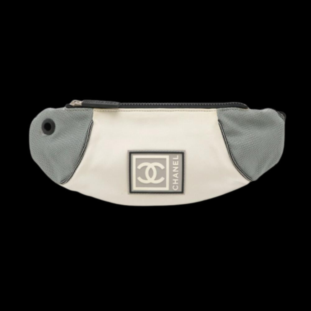 Grey Nylon Chanel Crossbody Bag