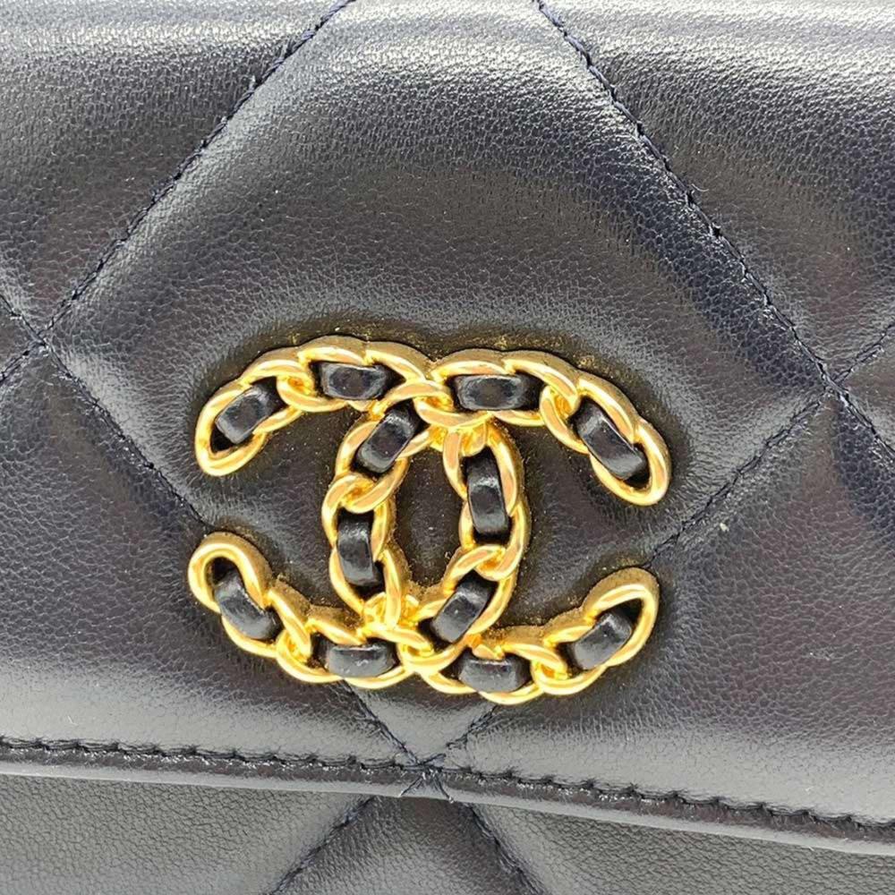 Navy Fabric Chanel Flap Bag